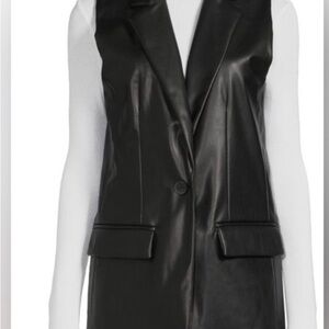 NWT Steve Madden Faux Leather Blazer Vest